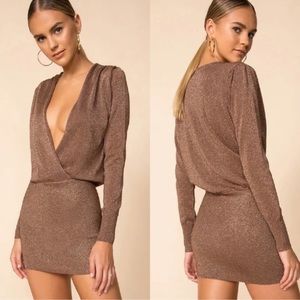Superdown sparkly brown mini dress!